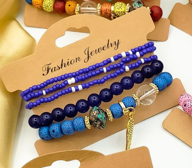 Beaded Bracelets Set of 5