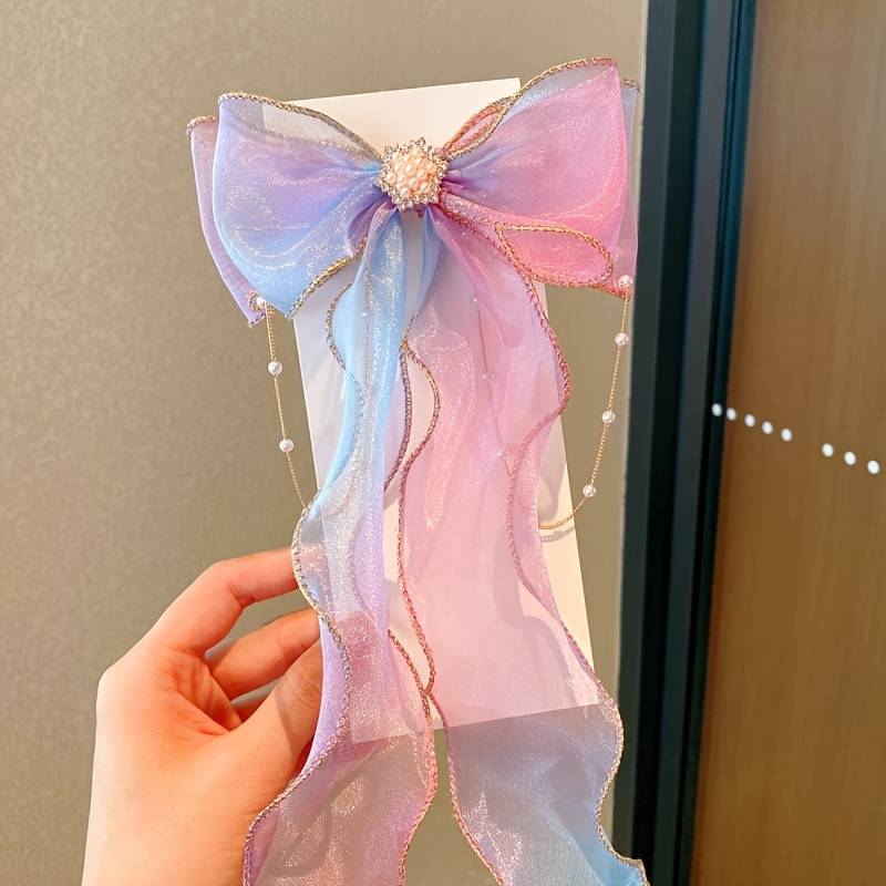 Cotton Candy Sparkle Hair Bows