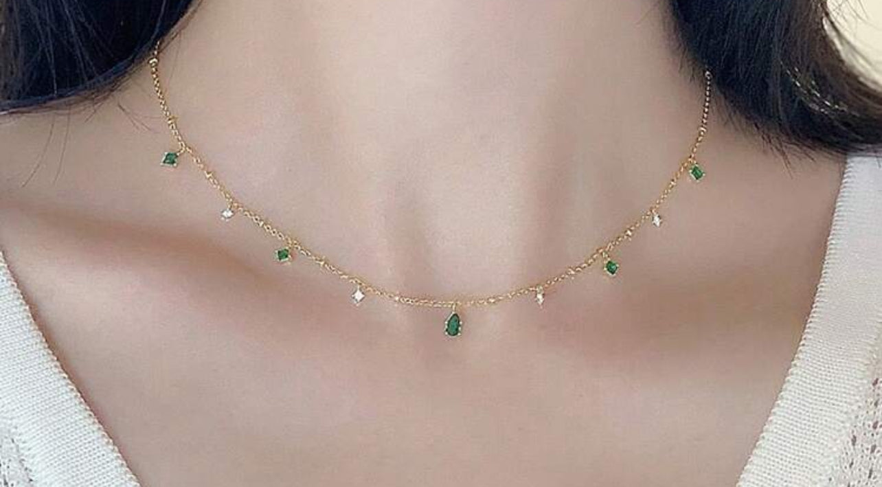 Emerald Dewdrops Necklace
