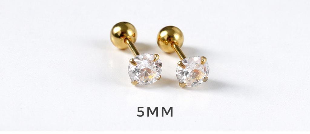 Surgical Steel Screw-back earstuds