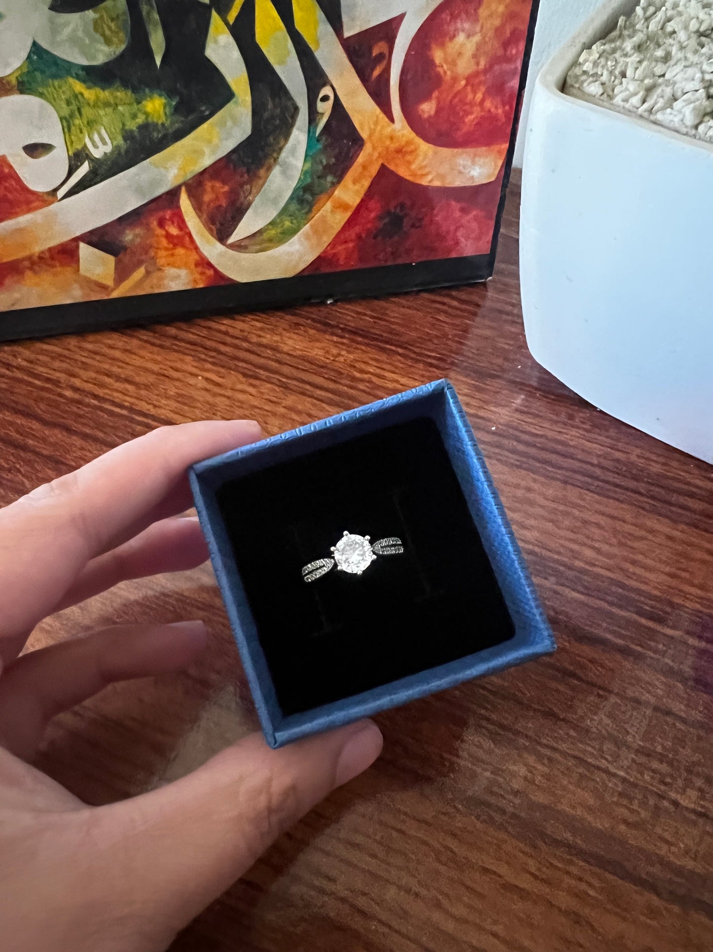 Umode Diamond Stone Ring ๐