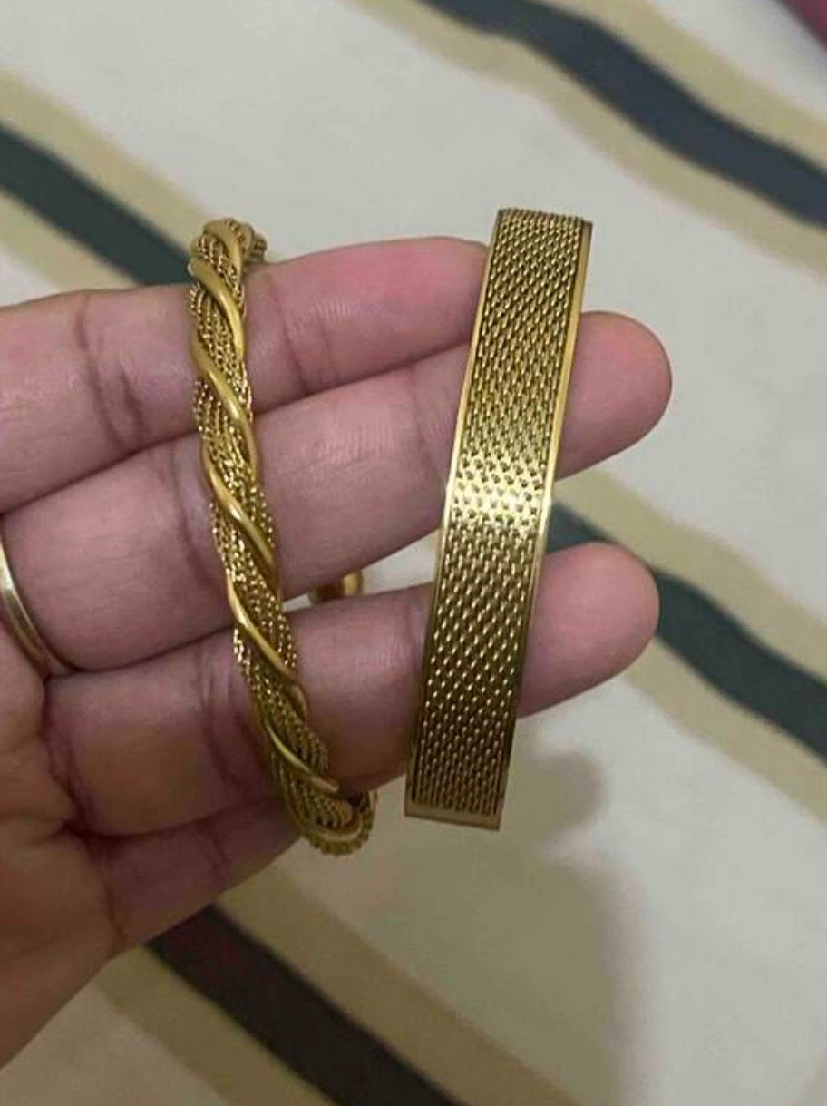 Luxury 18K Gold Plated Stainless Steel Bangles/ Bracelet