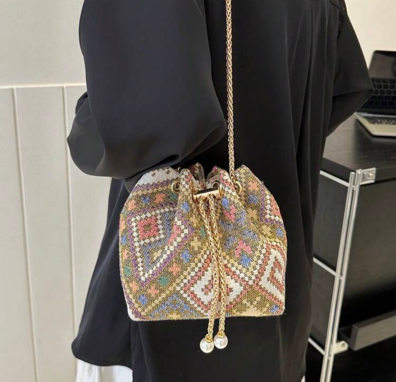Abstract Pastel Chinese bag