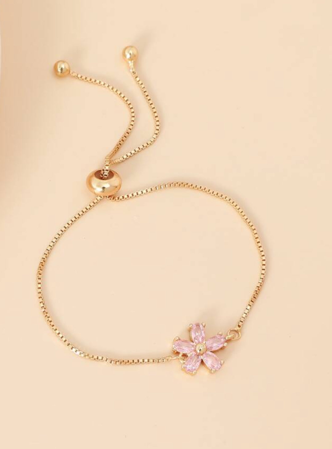 Baby Pink Rose Bracelet