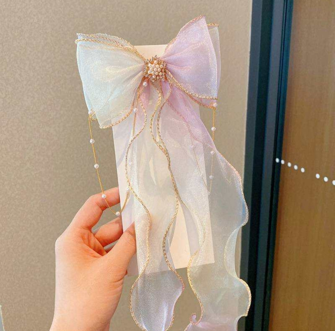 Cotton Candy Sparkle Hair Bows