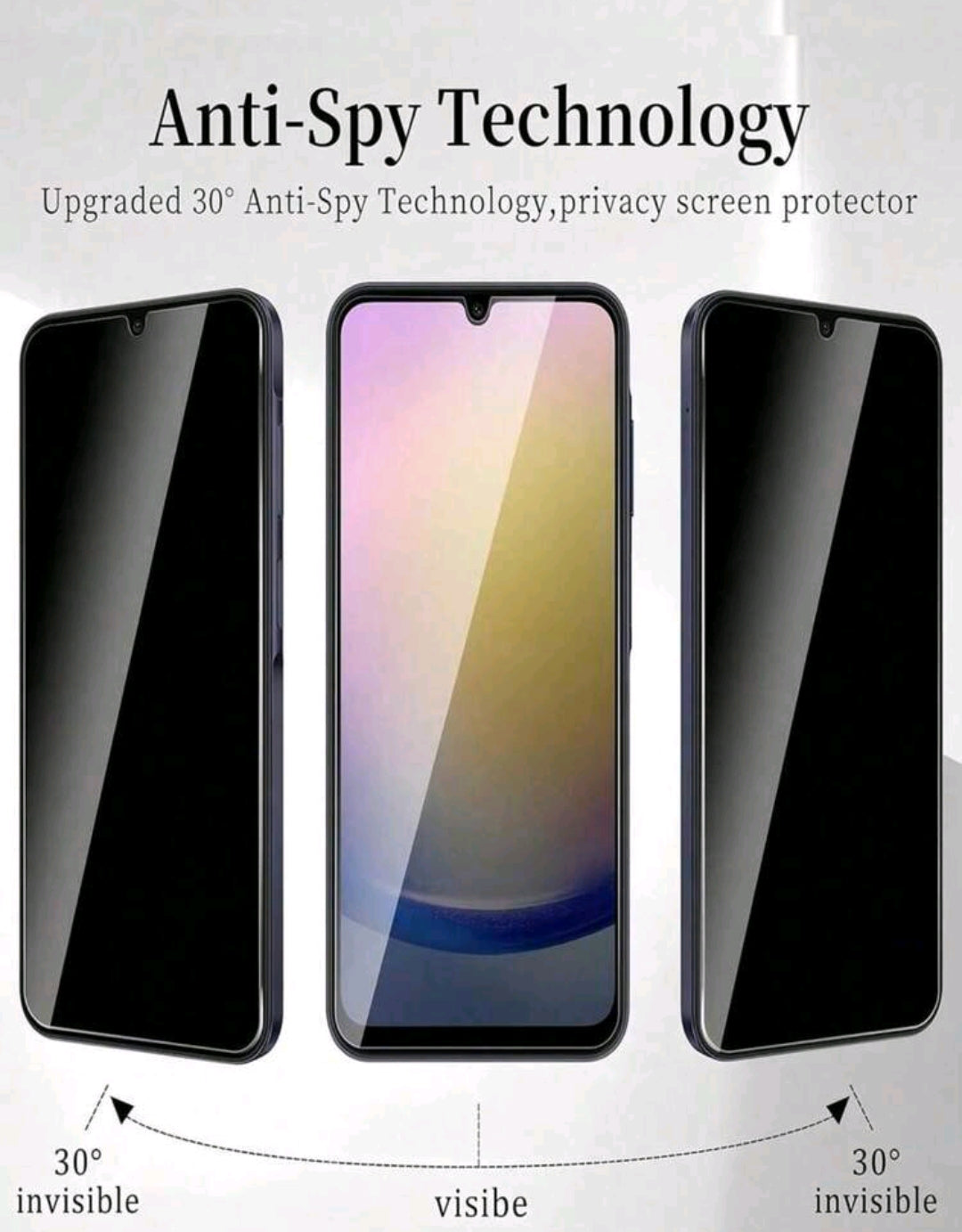 2pcs Tempered Glass Screen Privacy Protector