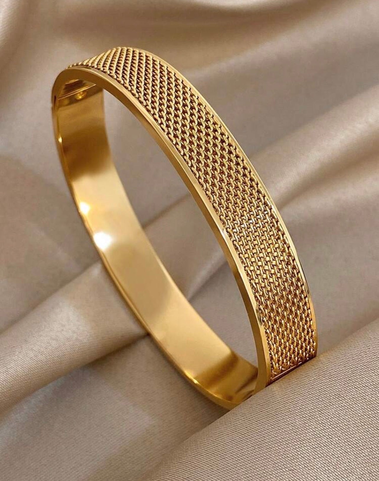 Luxury 18K Gold Plated Stainless Steel Bangles/ Bracelet