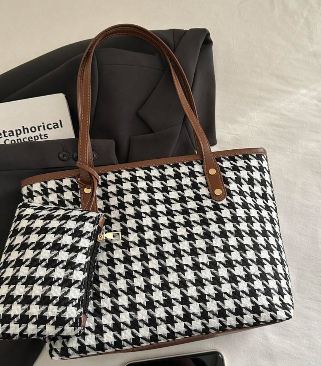 Checkered Tote Bag