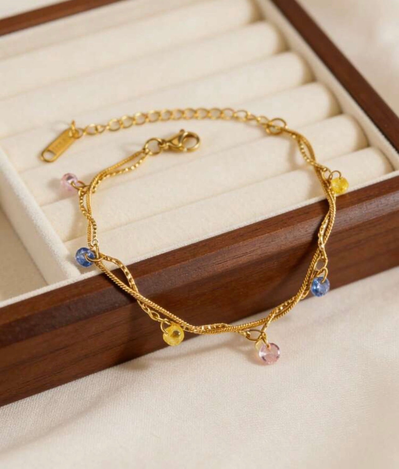 Twist layered sunshine bracelet