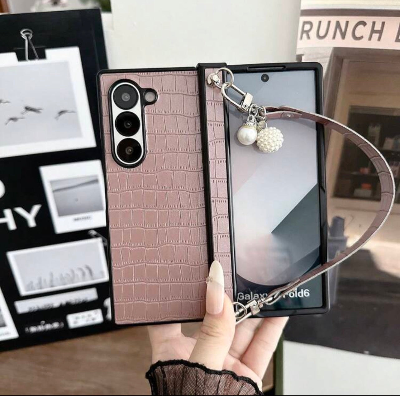 Samsung crocodile leather Fold cover
