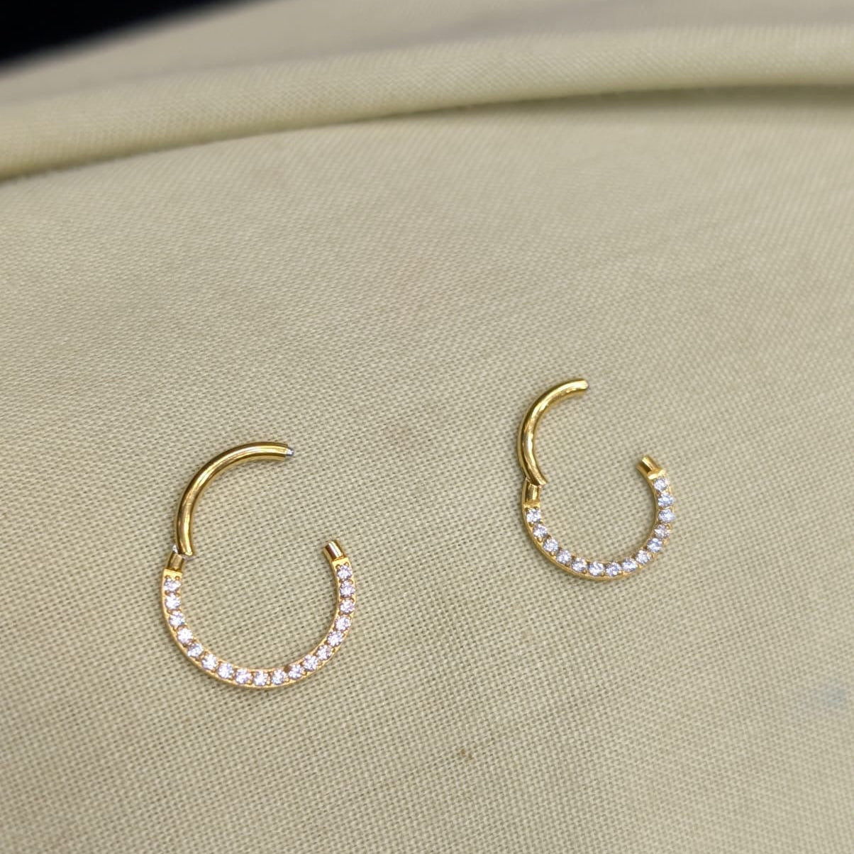 Studded Hoops For Nose-ring And Earrings