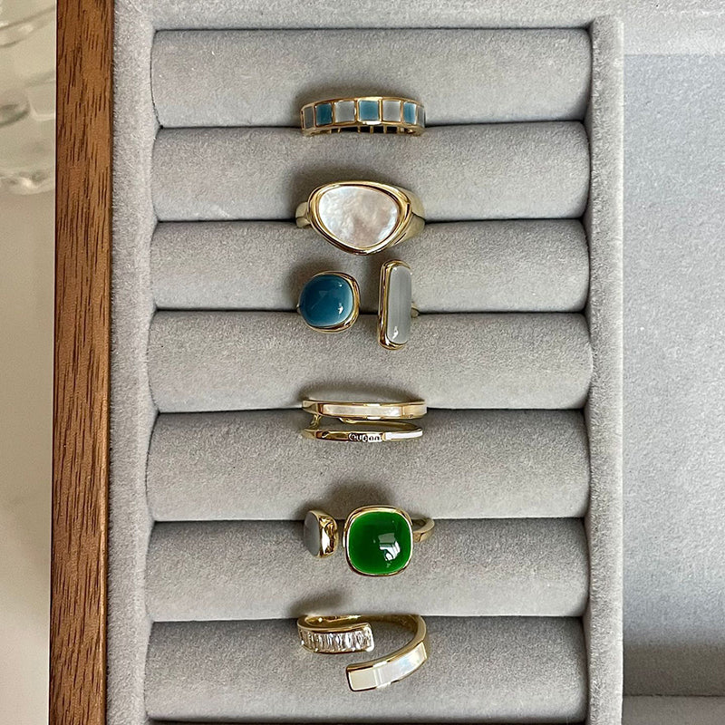Moonstone Rings (Set Of 6)