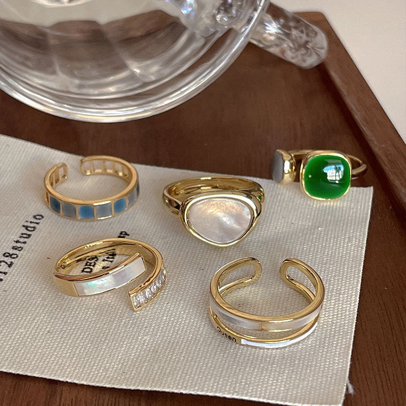 Moonstone Rings (Set Of 6)