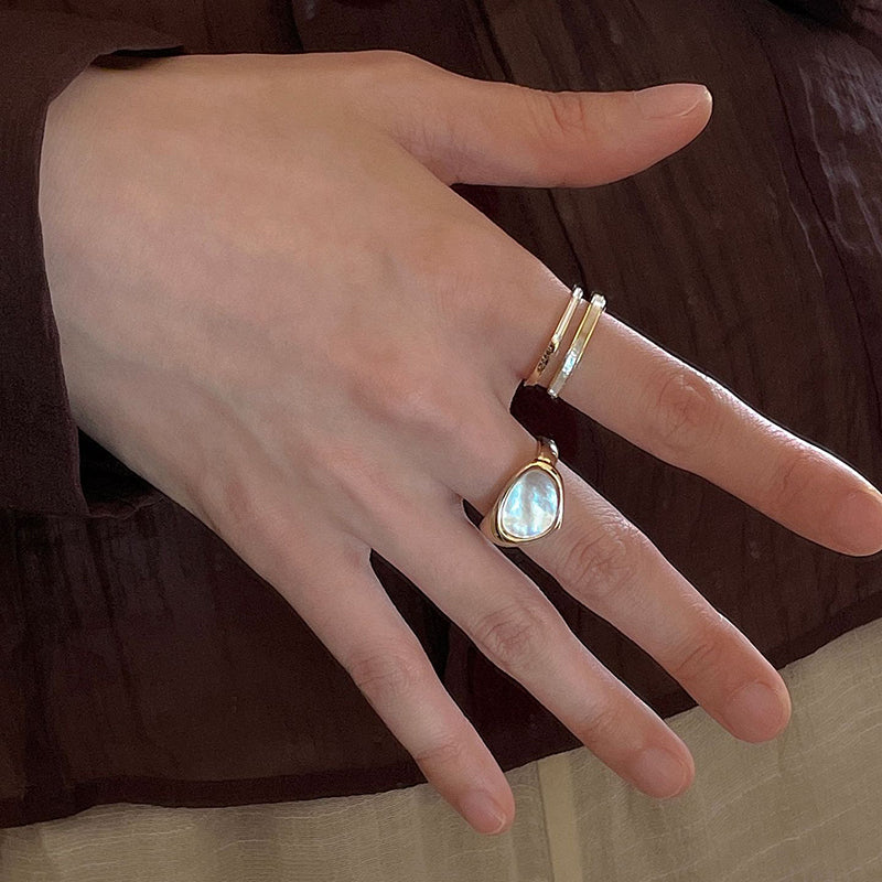 Moonstone Rings (Set Of 6)