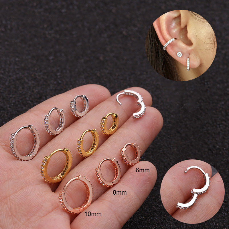 Studded Hoop Earrings  (Pre order)