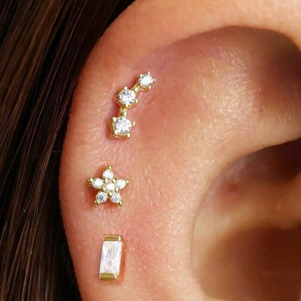 Multi Piercing Studs Set (One Side)