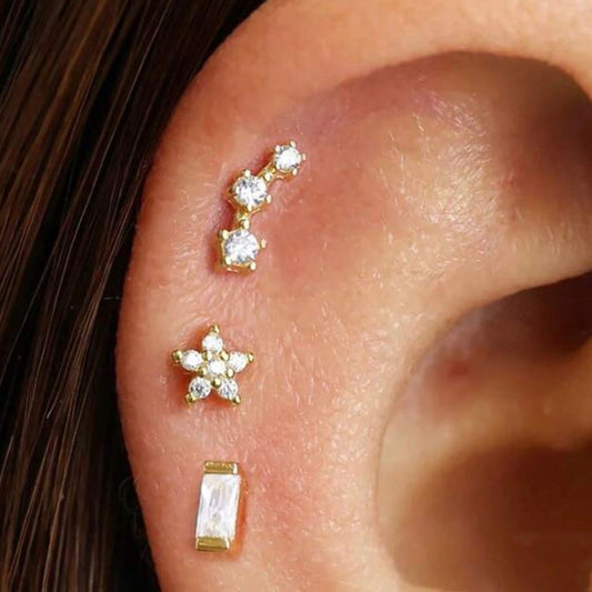 Multi Piercing Studs Set (One Side)