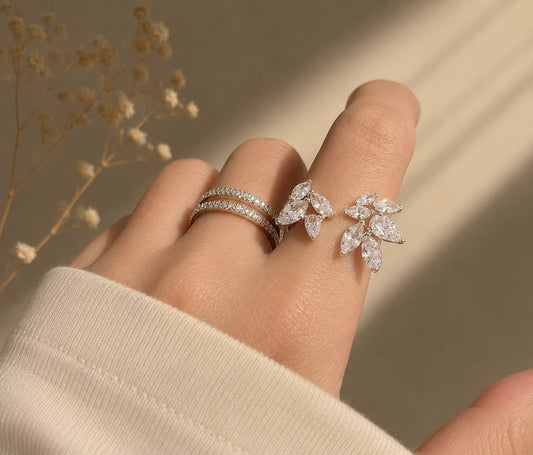 Luxury Leaf Rings set