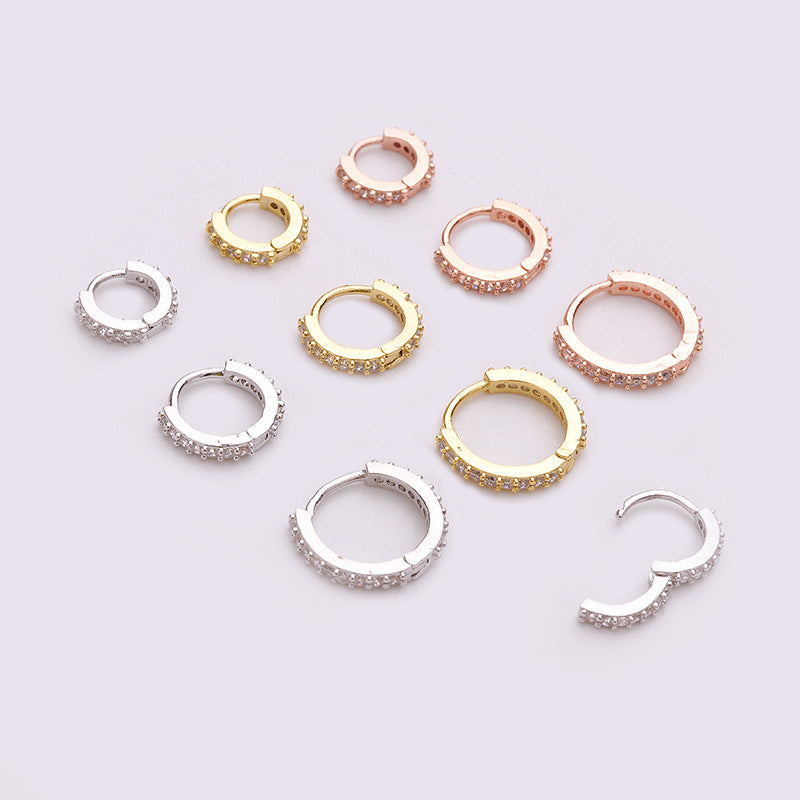Studded Hoop Earrings  (Pre order)