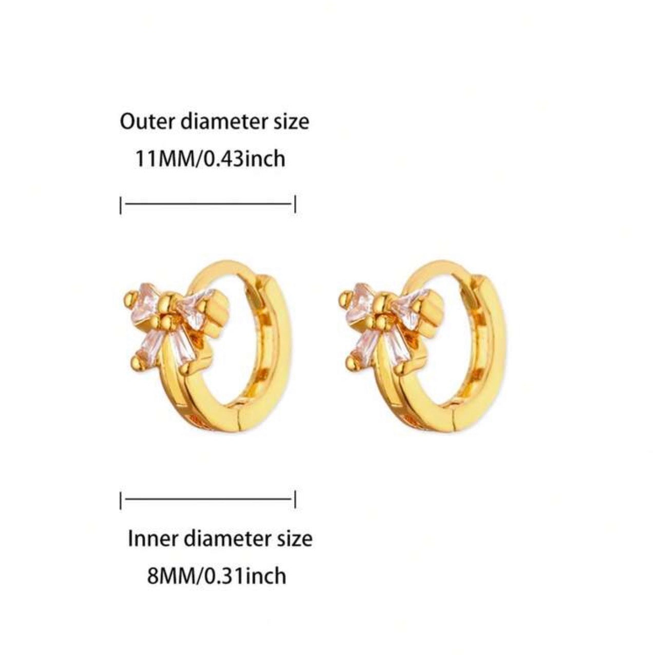 Mini Bow Hoops