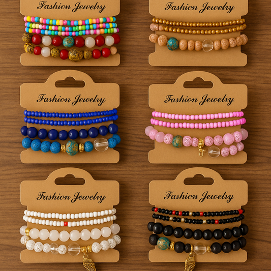 Beaded Bracelets Set of 5