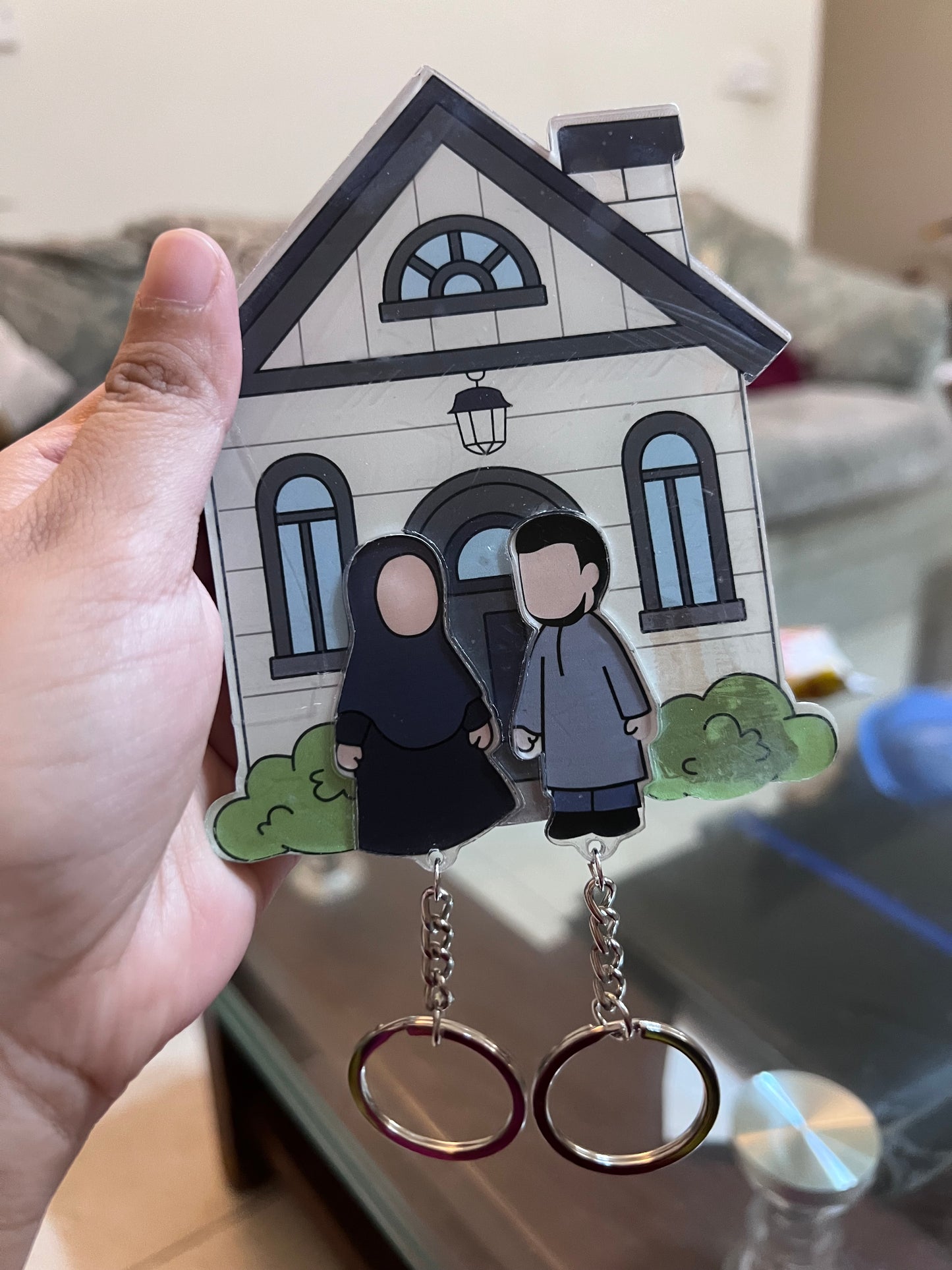 Home Couple Keychain