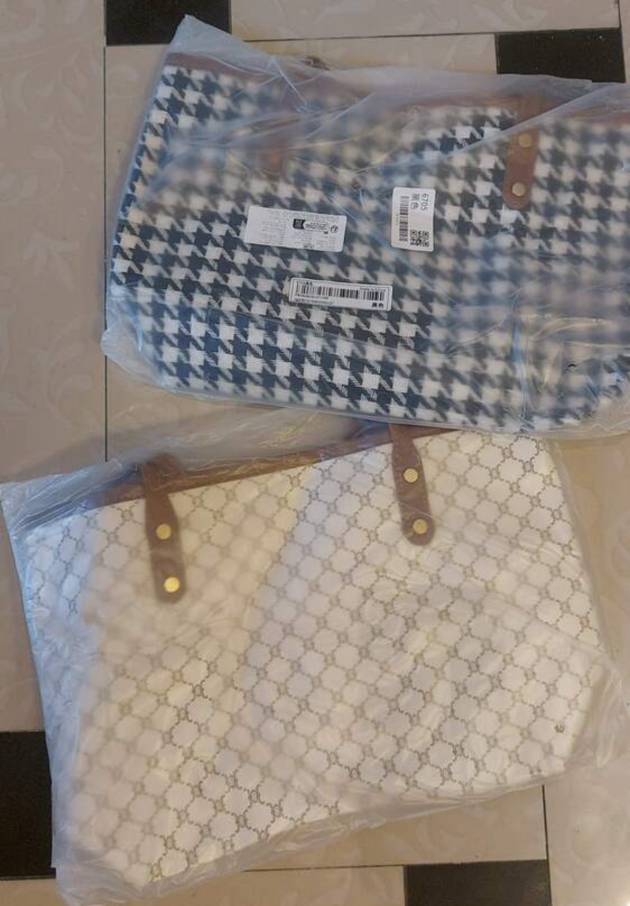 Checkered Tote Bag
