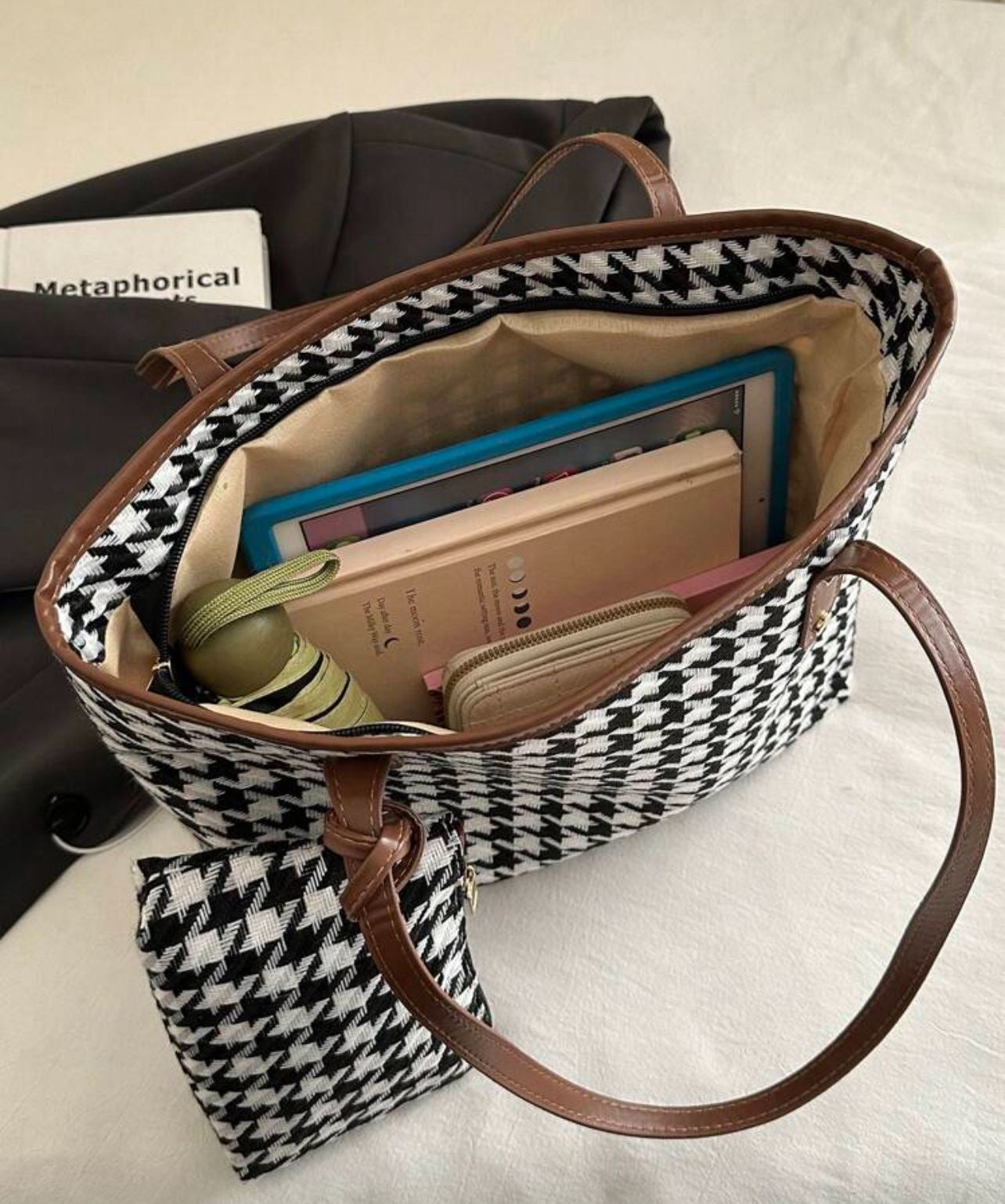 Checkered Tote Bag