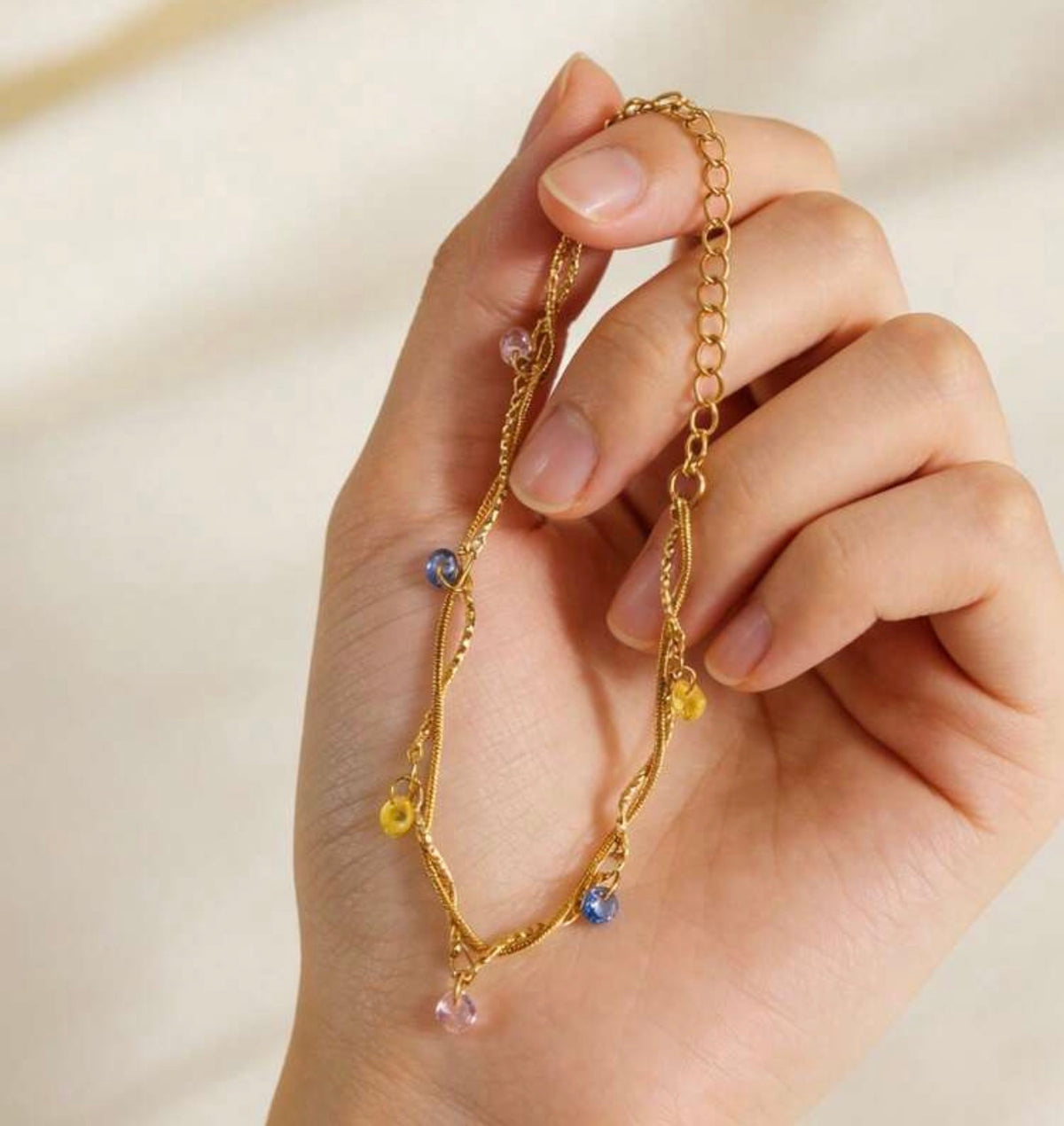Twist layered sunshine bracelet