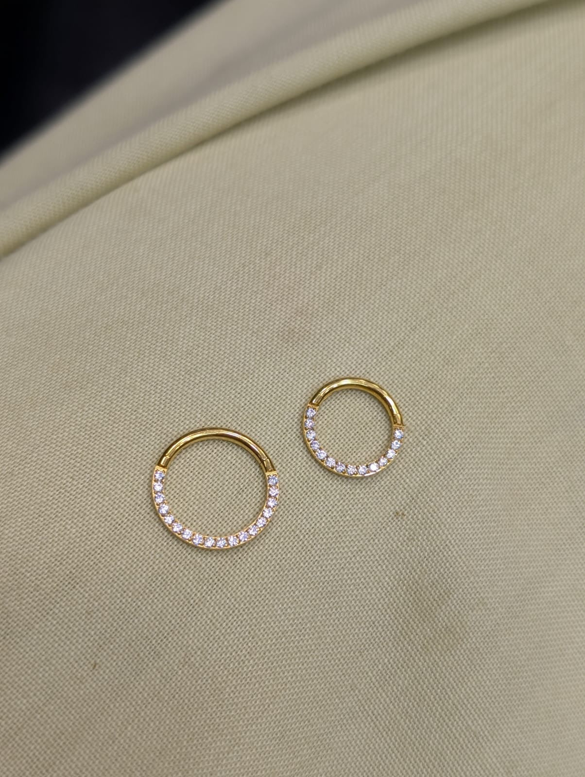 Studded Hoops For Nose-ring And Earrings