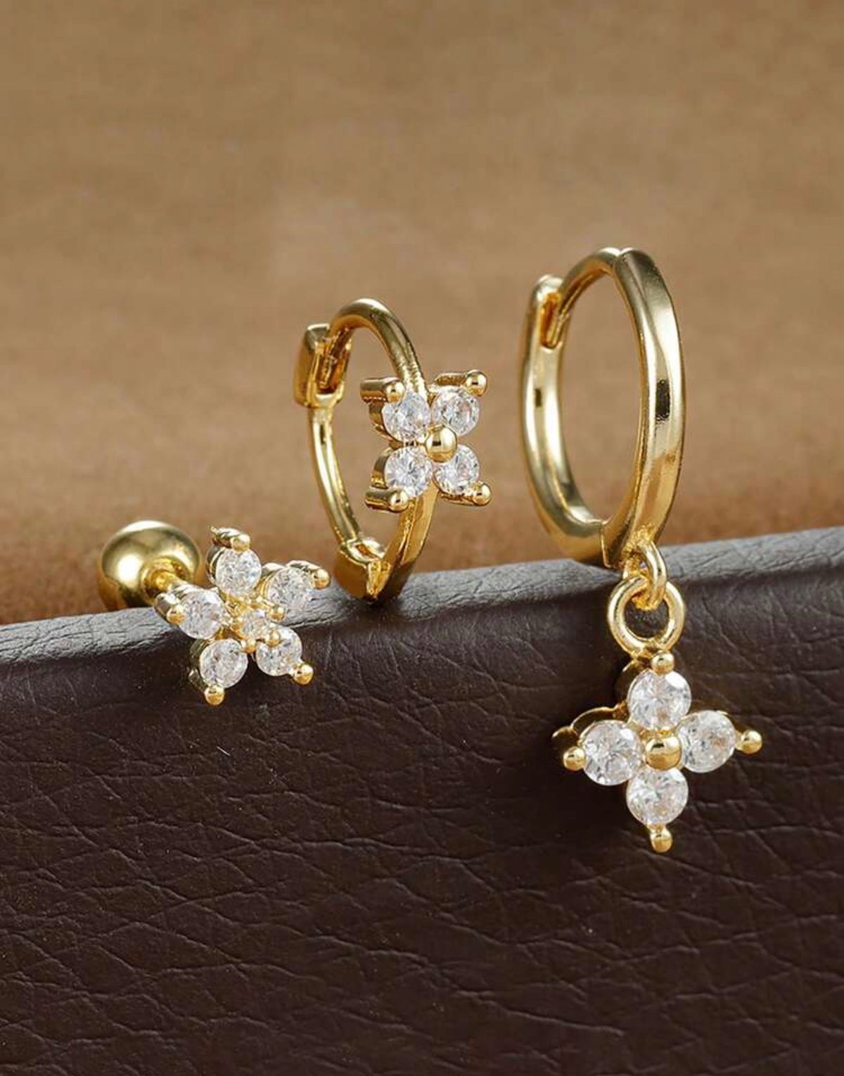 Clover piercing studs (one sided)
