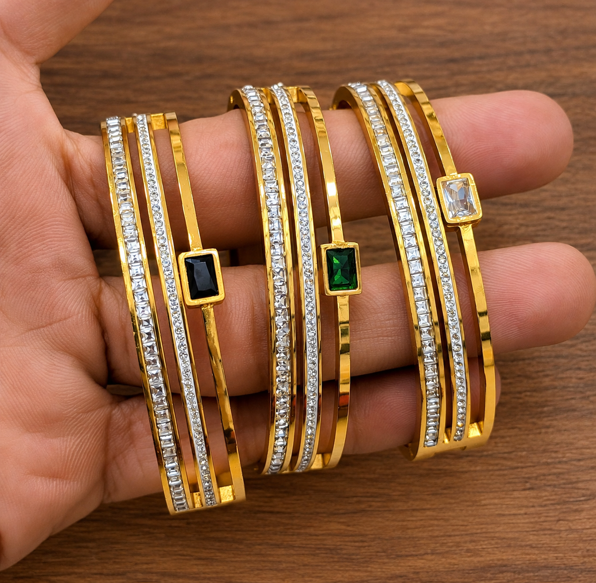 Studded luxe cuff bracelet
