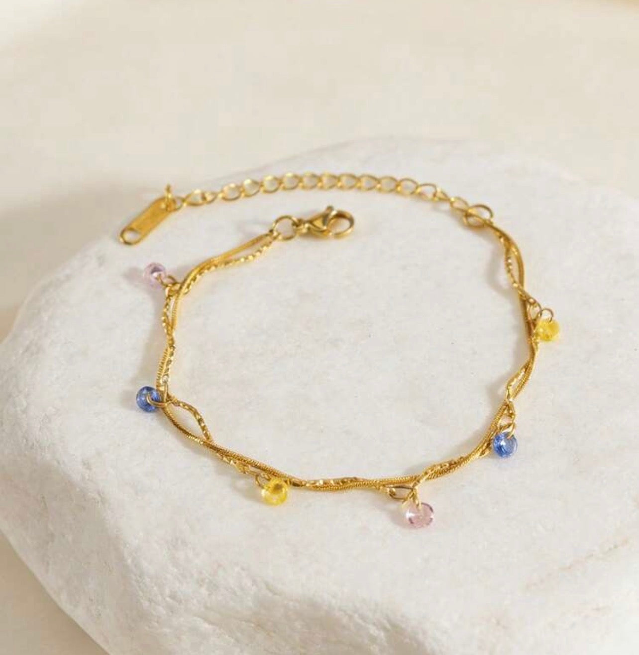 Twist layered sunshine bracelet