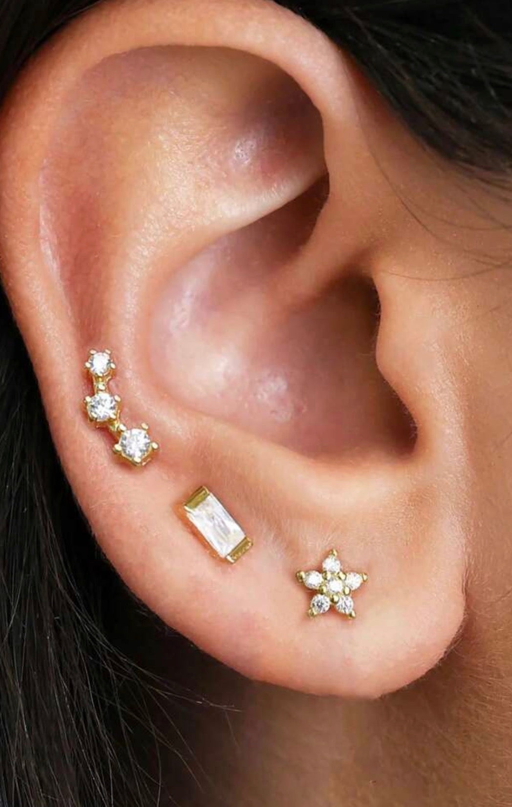 Multi Piercing Studs Set (One Side)