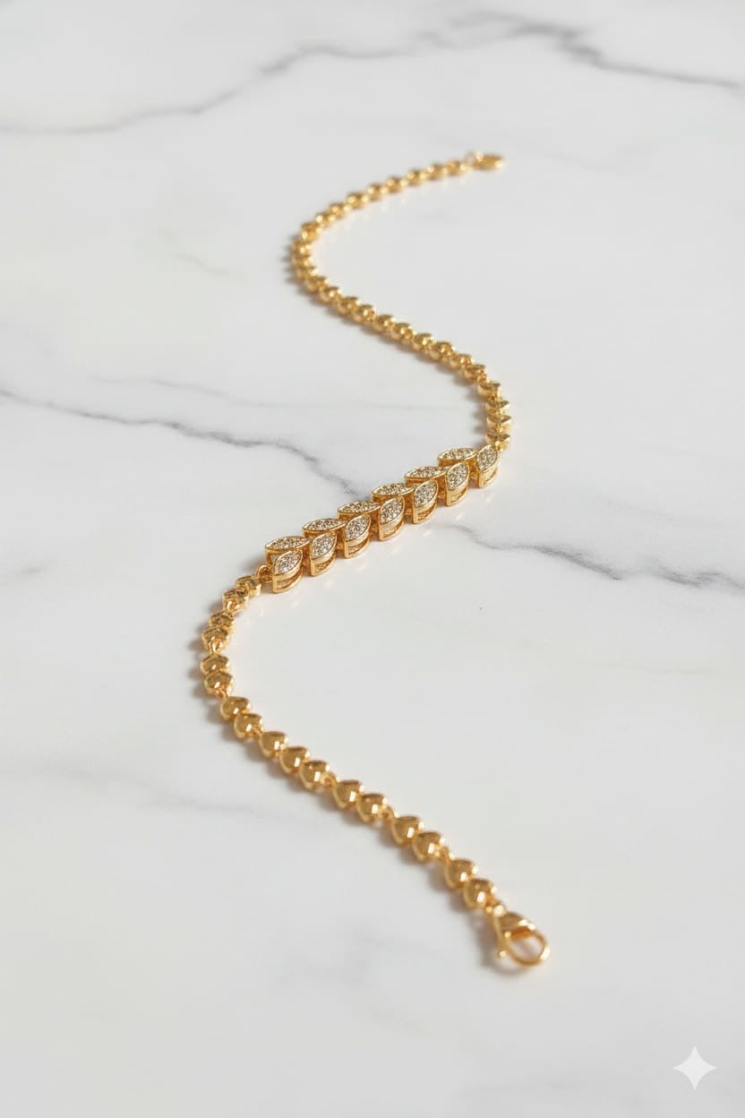 Leaf Studded Bracelet