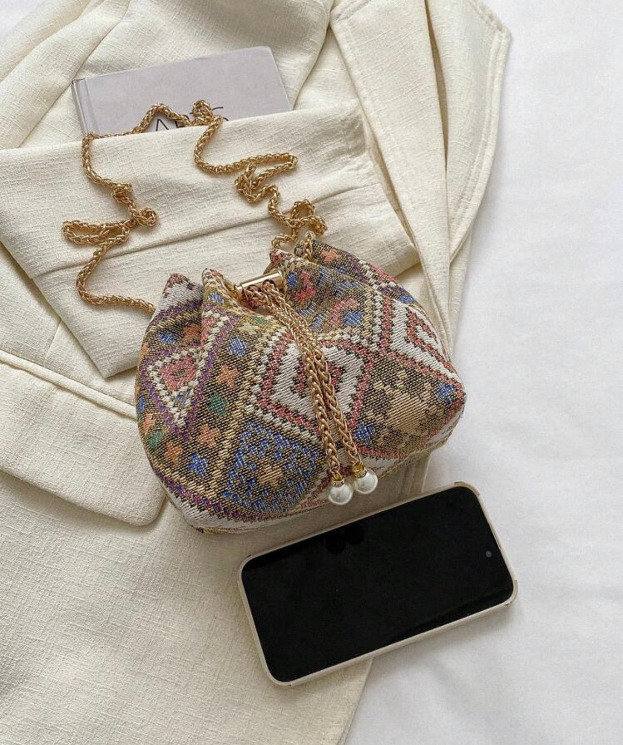 Abstract Pastel Chinese bag