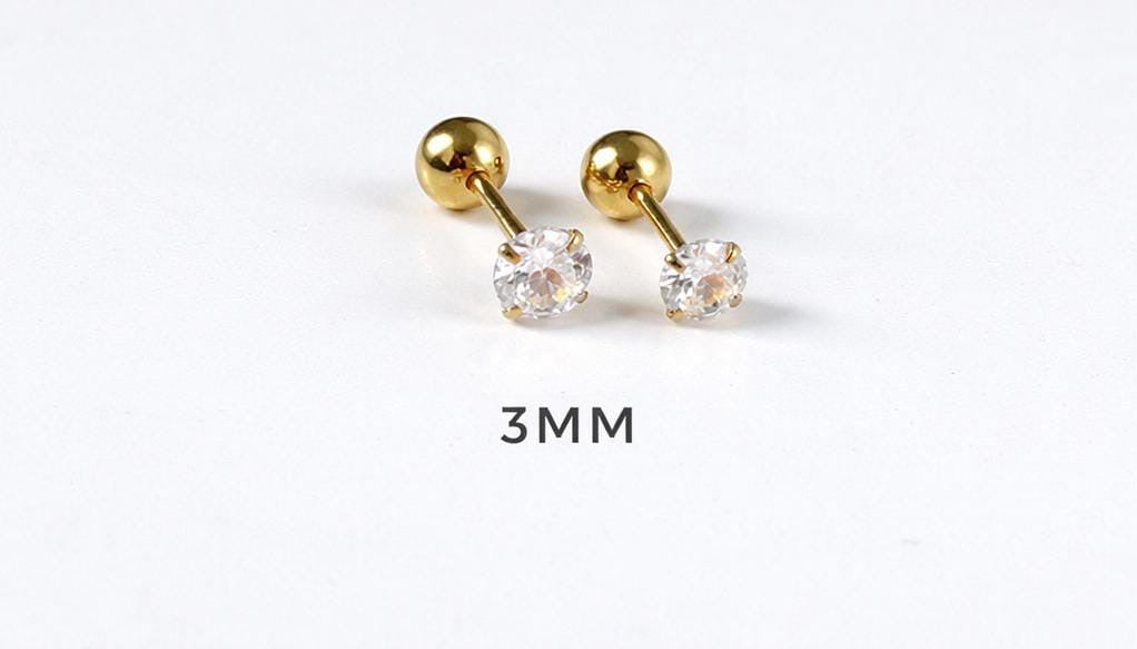 Surgical Steel Screw-back earstuds