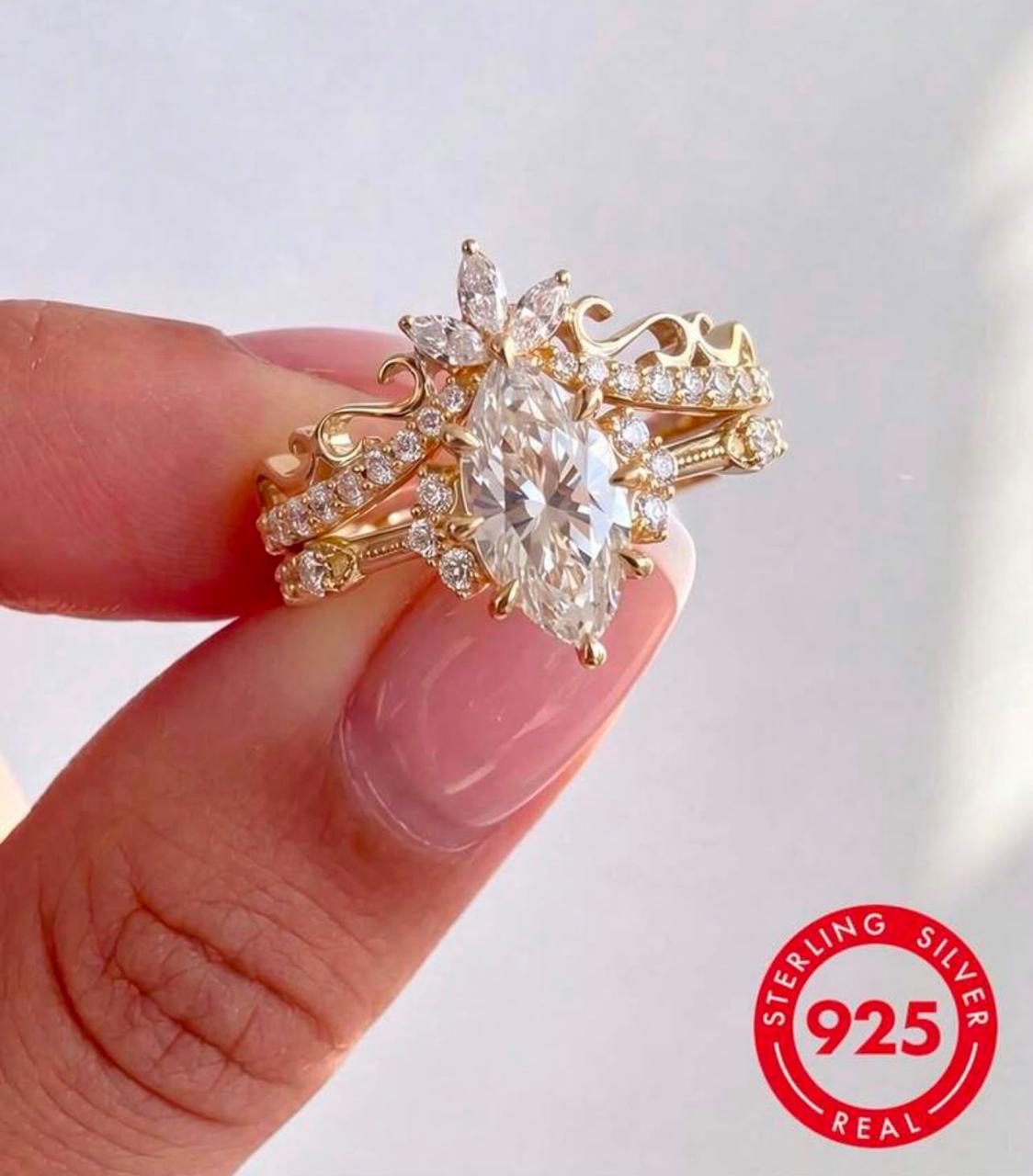925 Sterling Silver dual rings