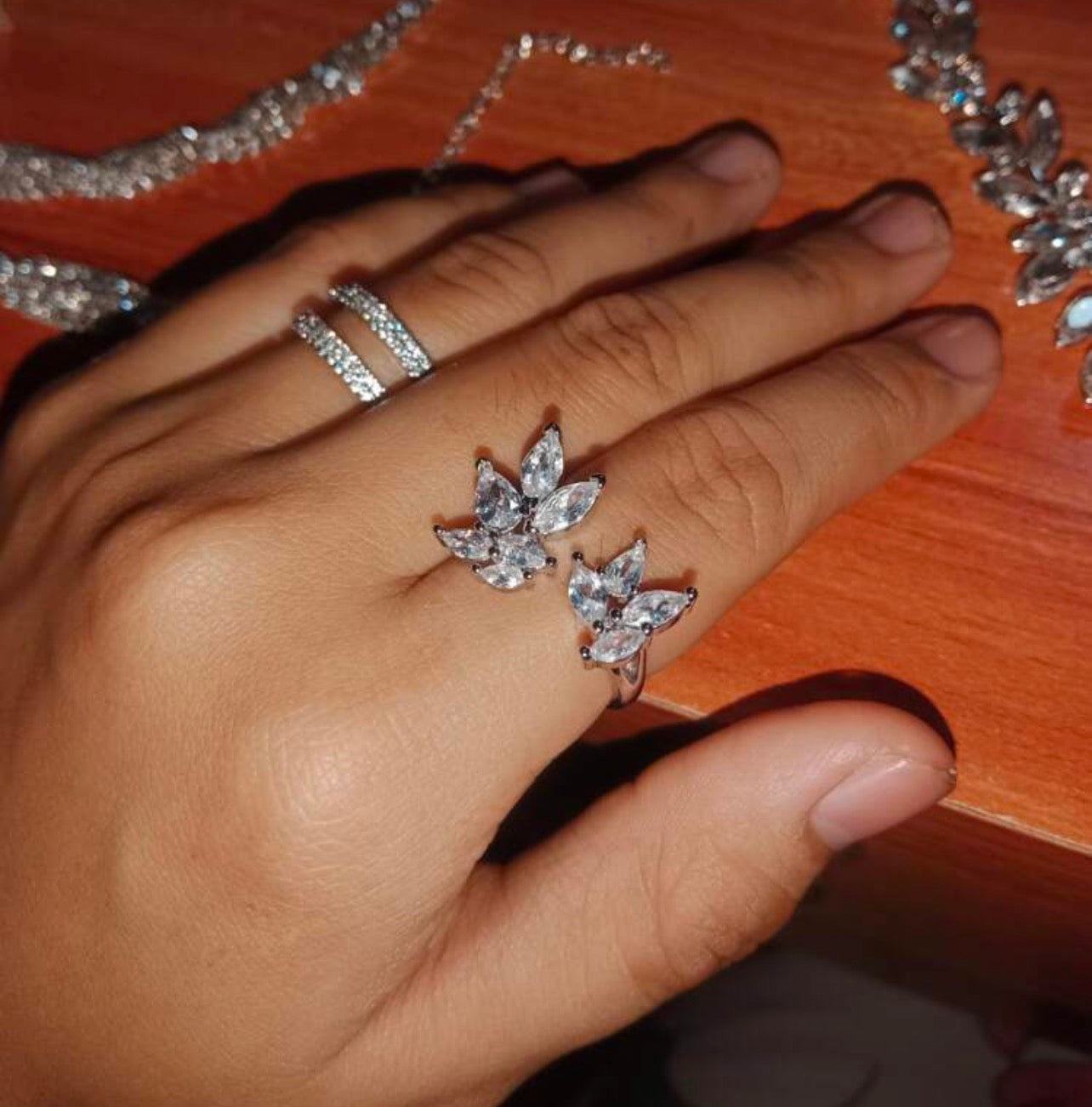 Luxury Leaf Rings set