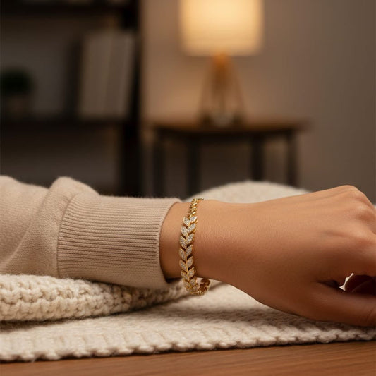 Leaf Studded Bracelet