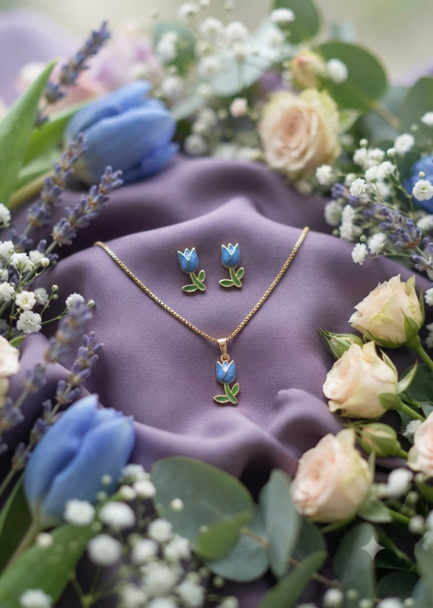 Tulip jewellery card.