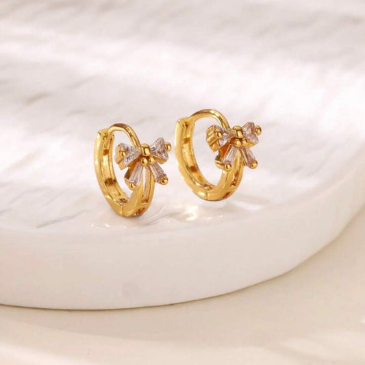 Mini Bow Hoops