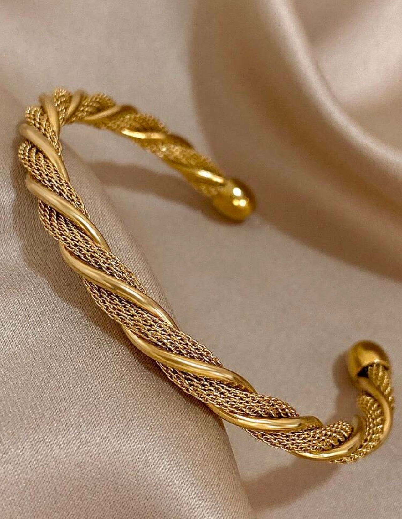 Luxury 18K Gold Plated Stainless Steel Bangles/ Bracelet