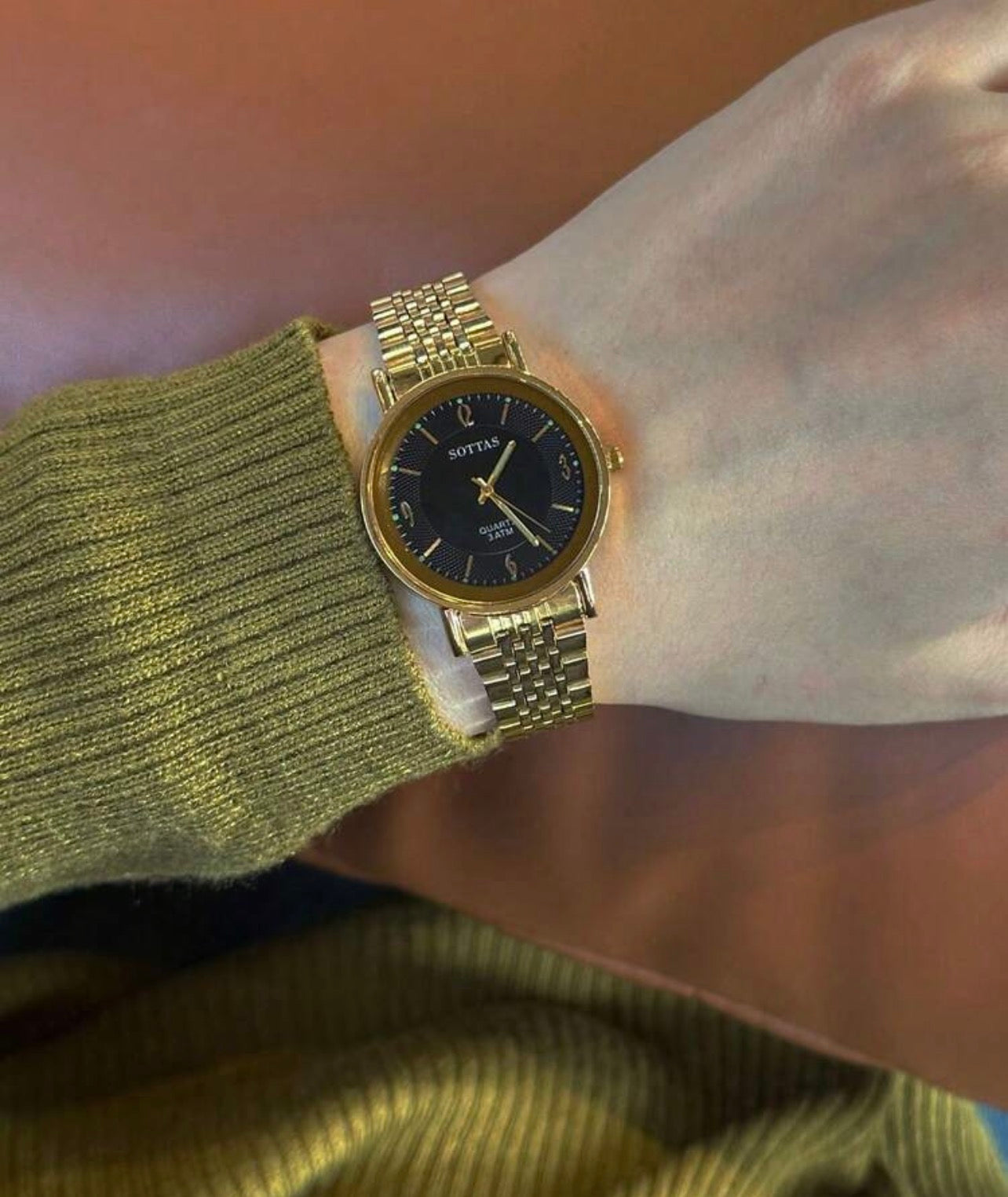 Sottas black dial watch