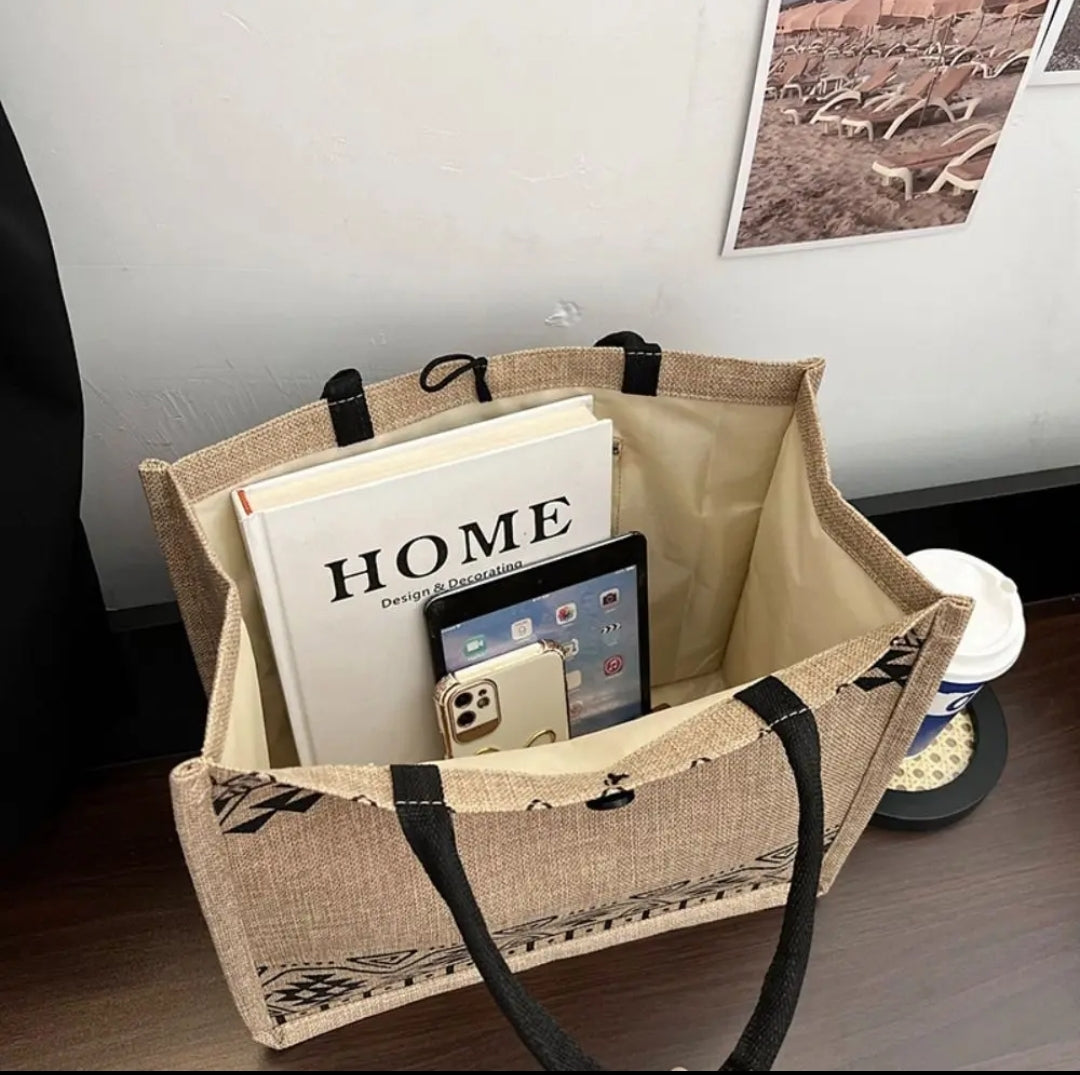Boho Canvas Tote Bag