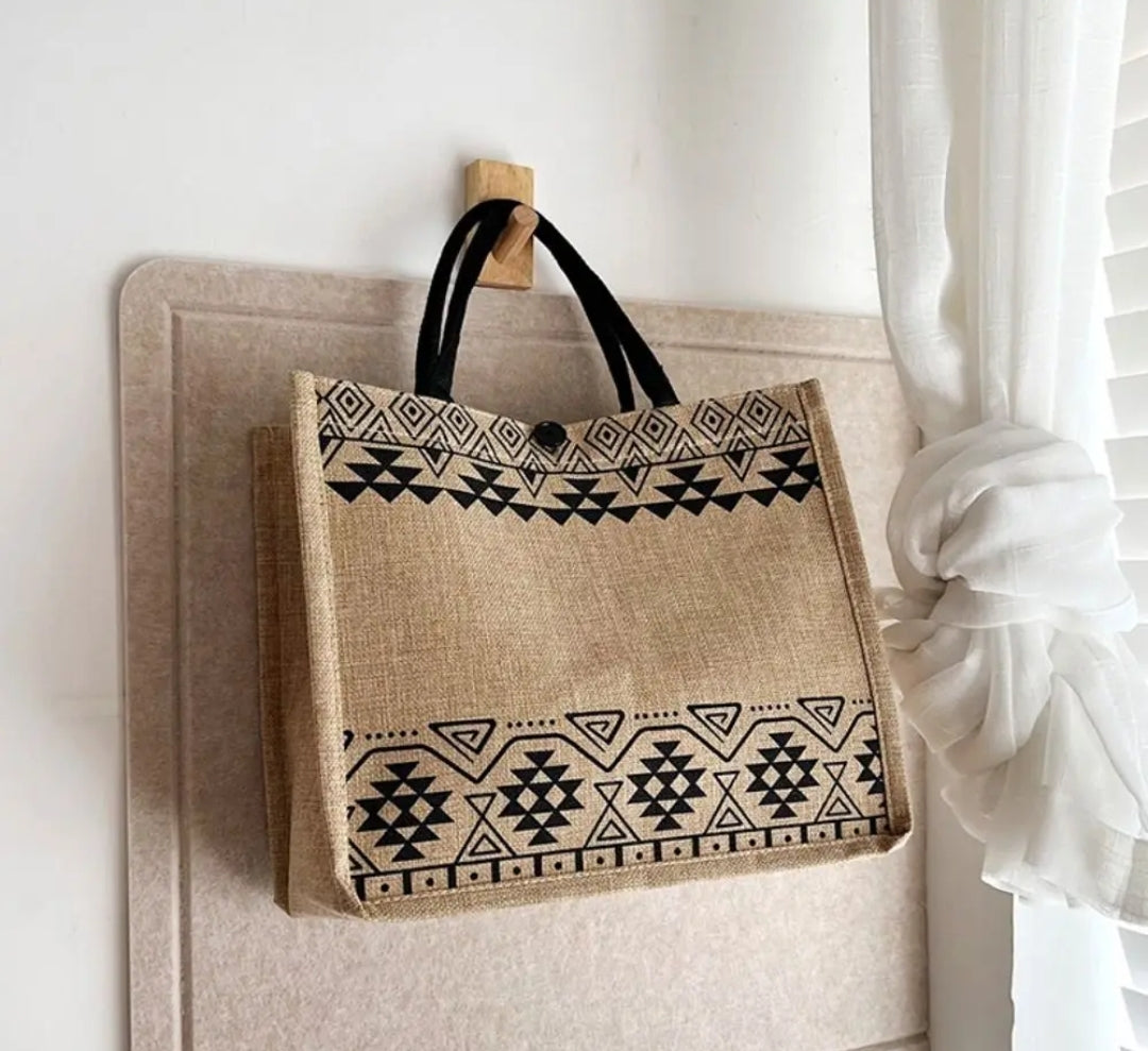 Boho Canvas Tote Bag
