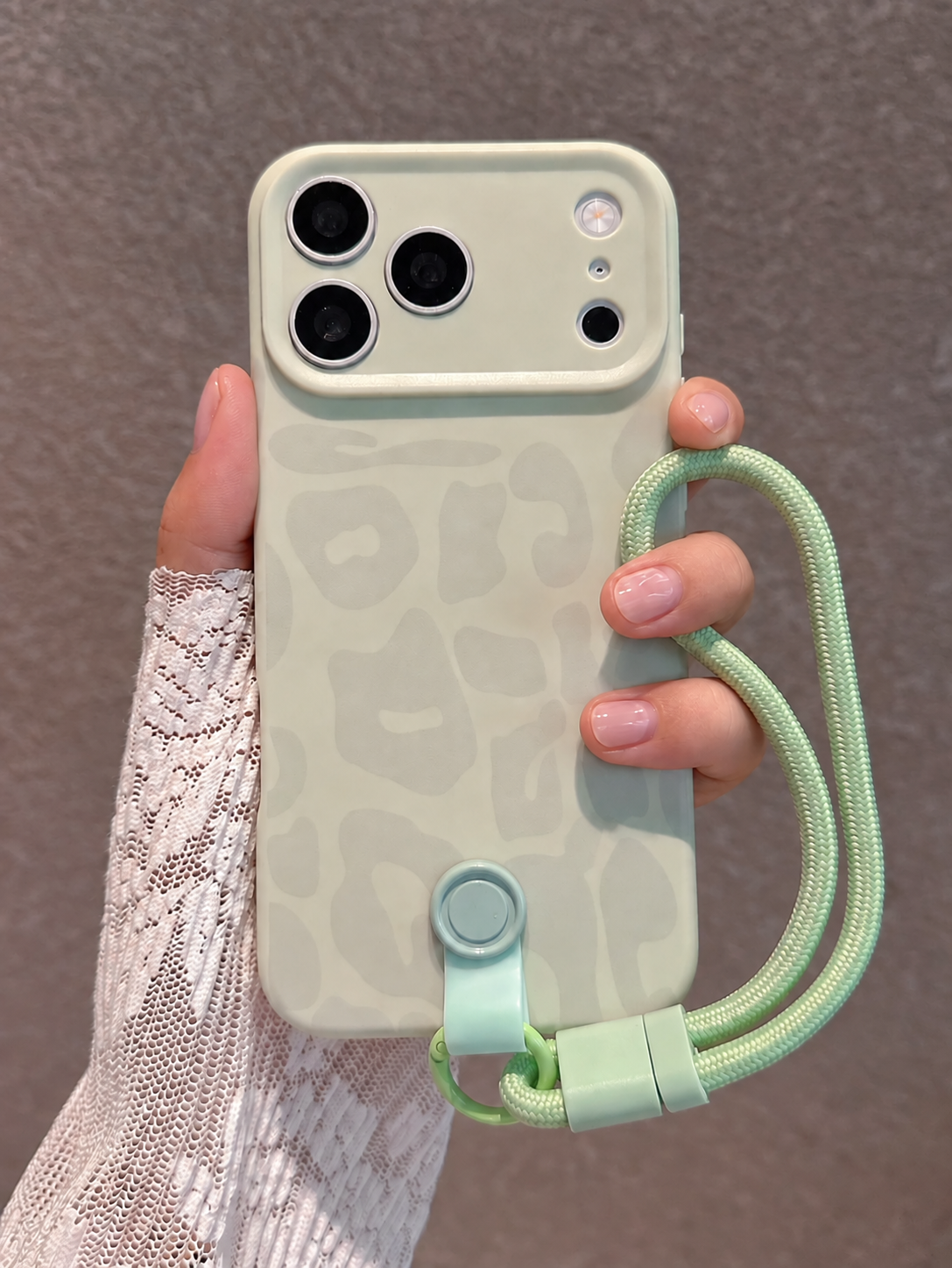 Light Green Leopard Print - Single Strap