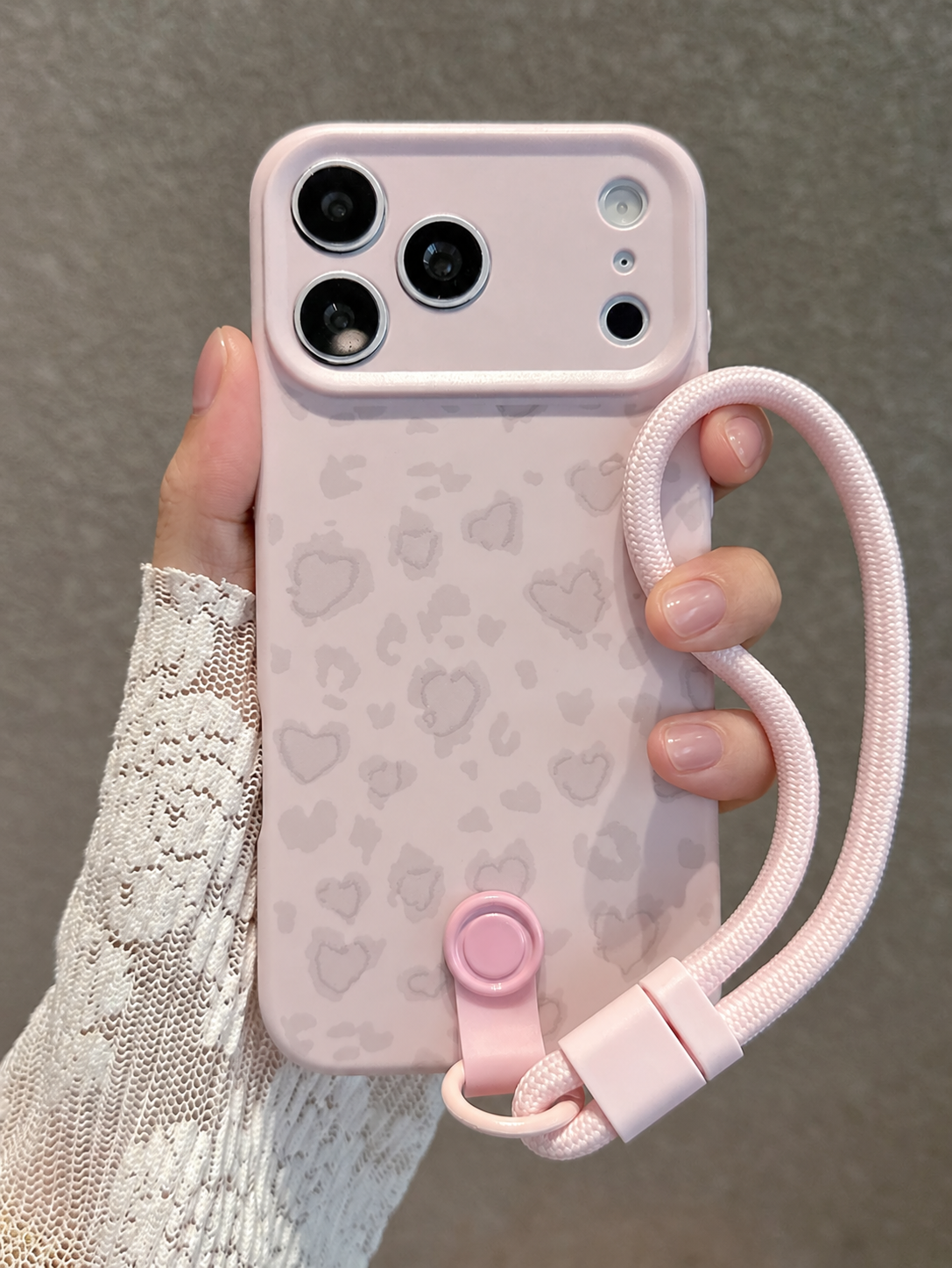 Pink Heart Leopard Print Wristband